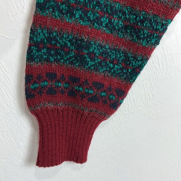 Sears Roebuck & Co 80s Vintage Wool Blend Geo Pattern Sweater Size M - Picture 3 of 8